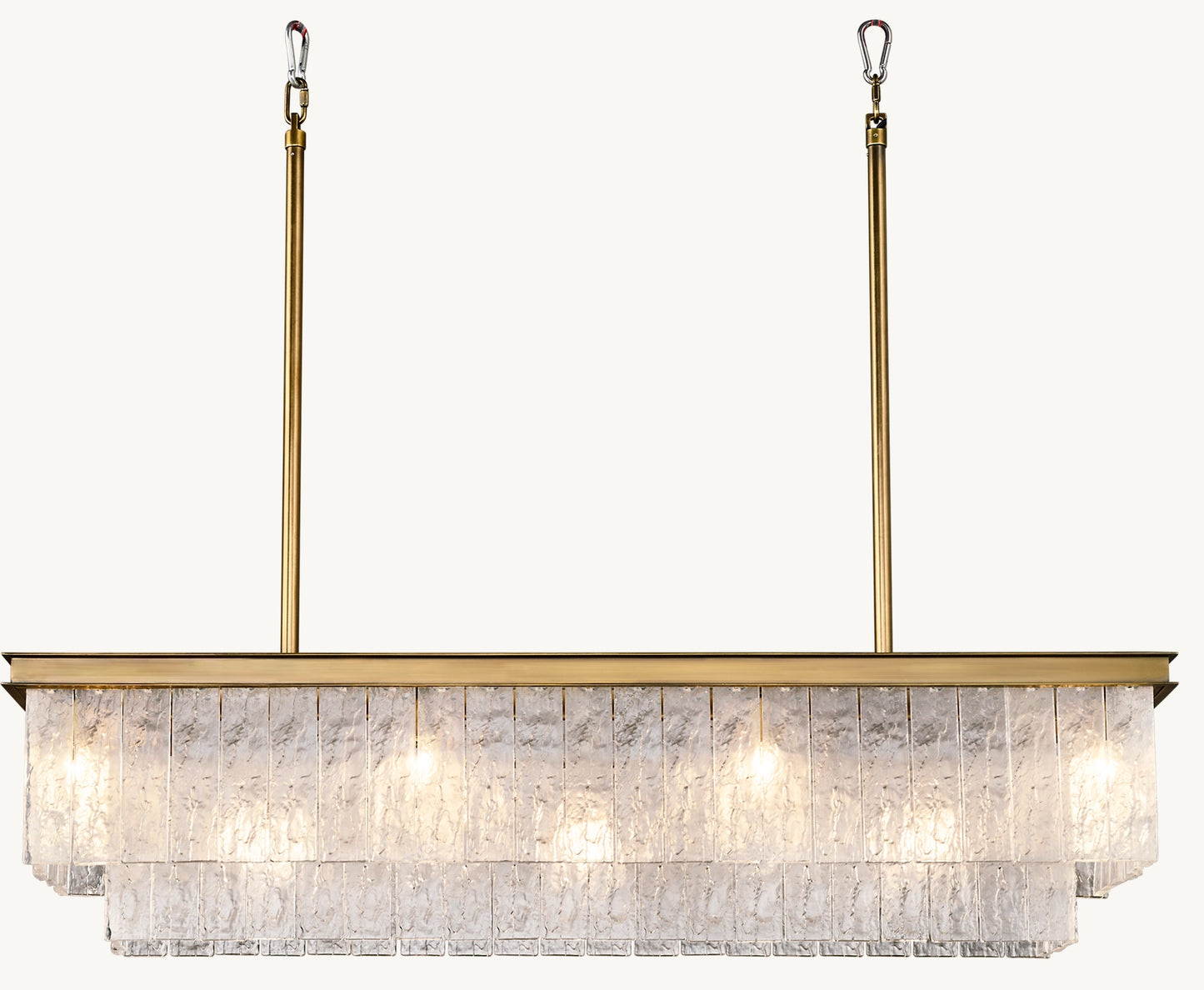 Modern Rectangle Crystal Chandelier